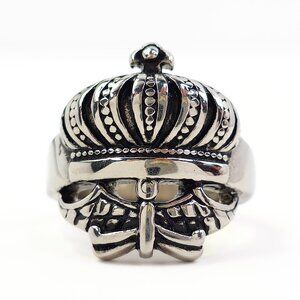 Bright Men's Crown 316 Stainless Steel Ring